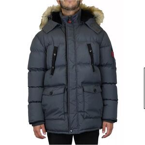 Spire By Galaxy NWT Men's Heavyweight Parka Jacket Detachable Hood Size XXL